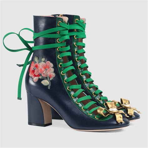 gucci leather dress blue|Gucci black leather ankle boots.